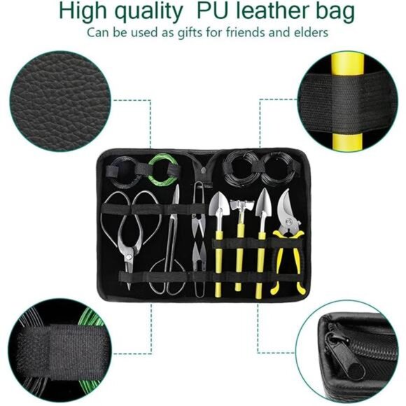 Bonsai Tools Set 13 Pcs High Carbon Steel Succulent Gardening Trimming Tools Set - Picture 6 of 7